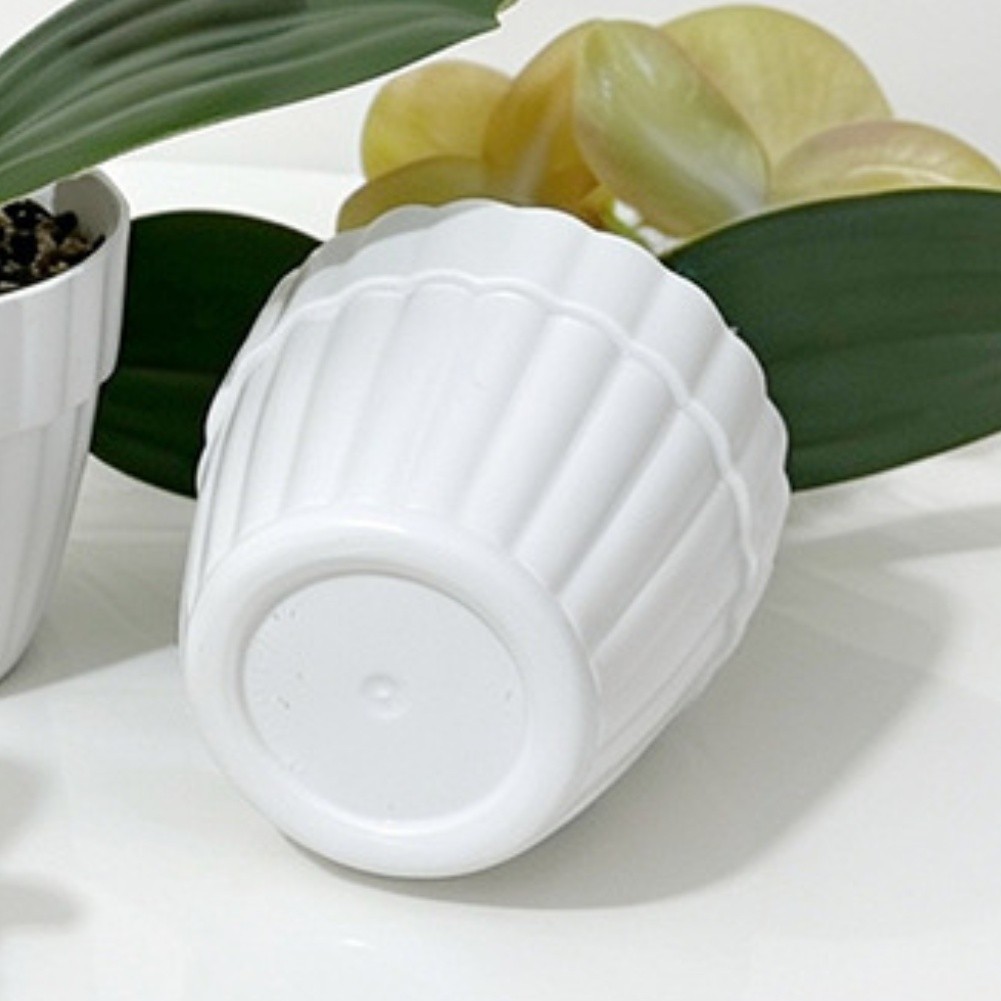 White Green Black Purple Orange 3D Printed Orchid Artificial Plant Pot
