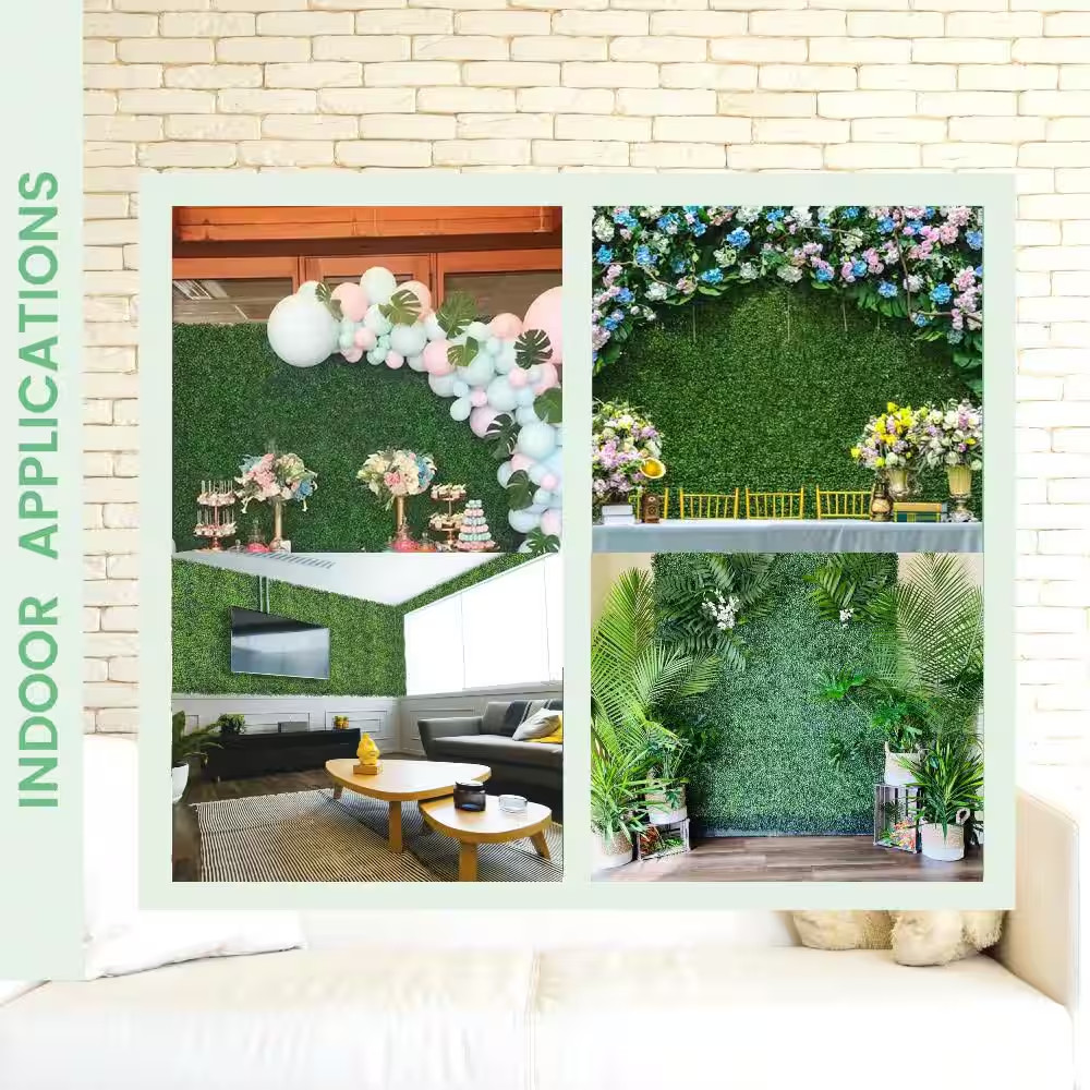 20 In. H X 20 In. W Artificial Boxwood Hedge Uv-Proof Greenery Panels Grass Wall