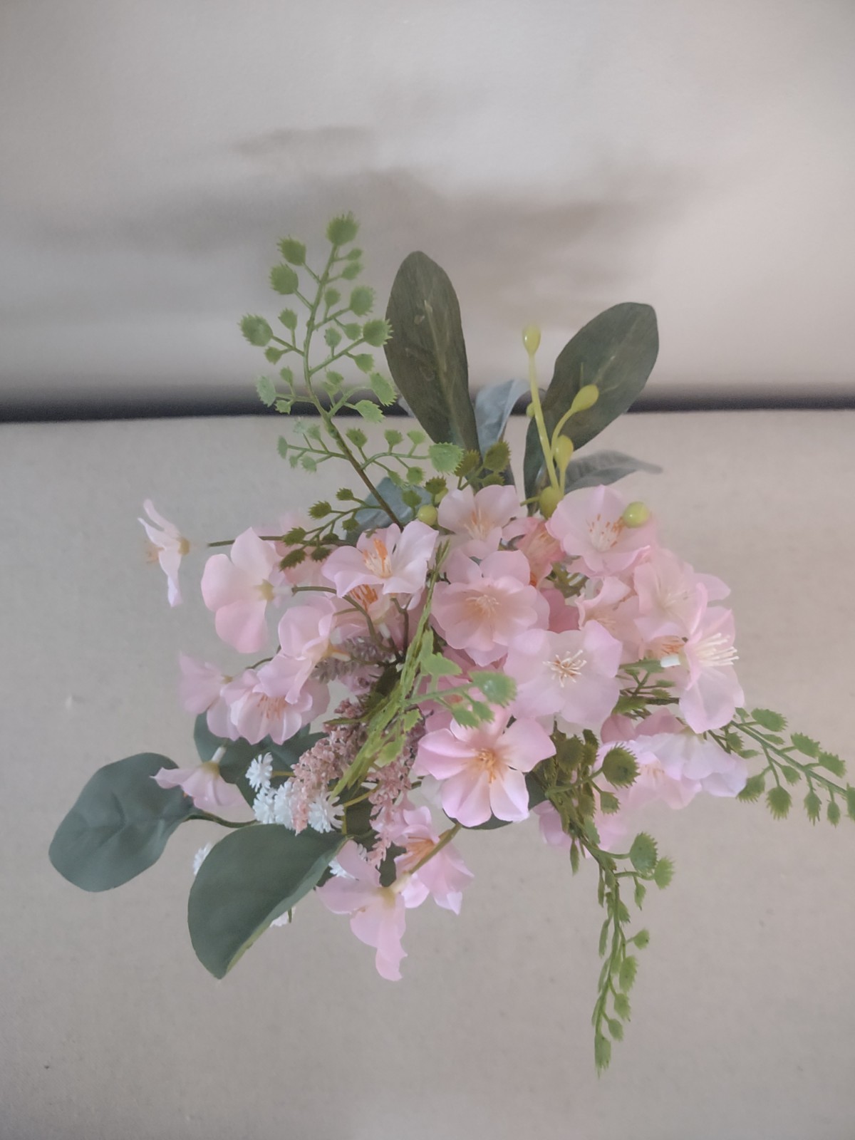 Pink Multi Flower Faux Arrangement in Glass Mason Jar with Faux Water~NEW SET/2