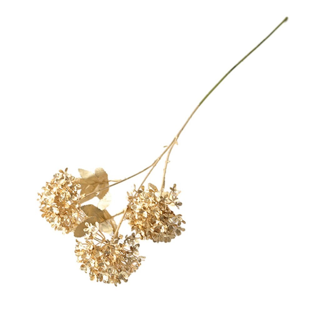 Simulated golden eucalyptus and ginkgo leaf flower arrangement for a chic touch