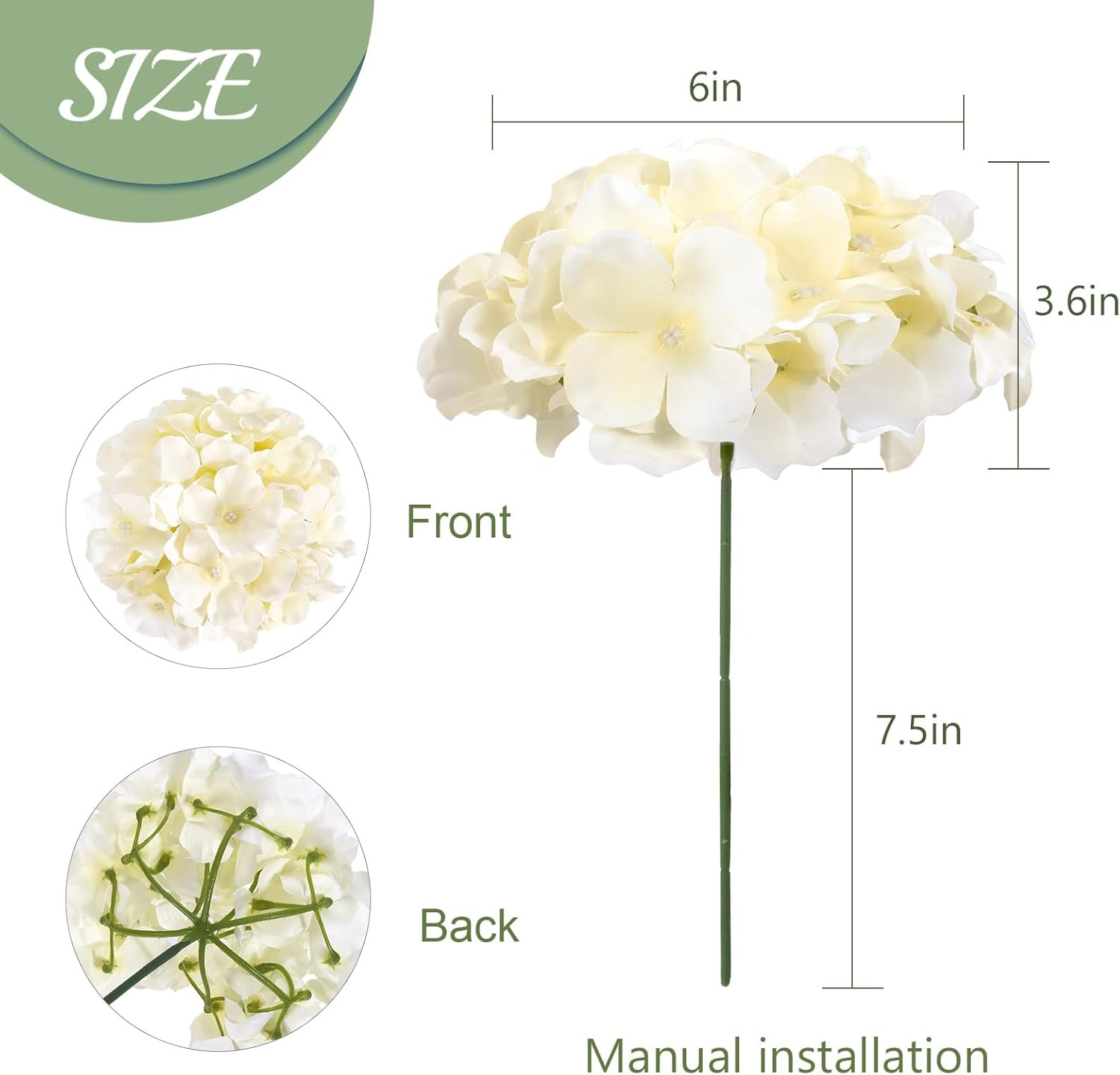 304PCS Champagne Silk Hydrangea Flowers for Home Wedding Party Decor