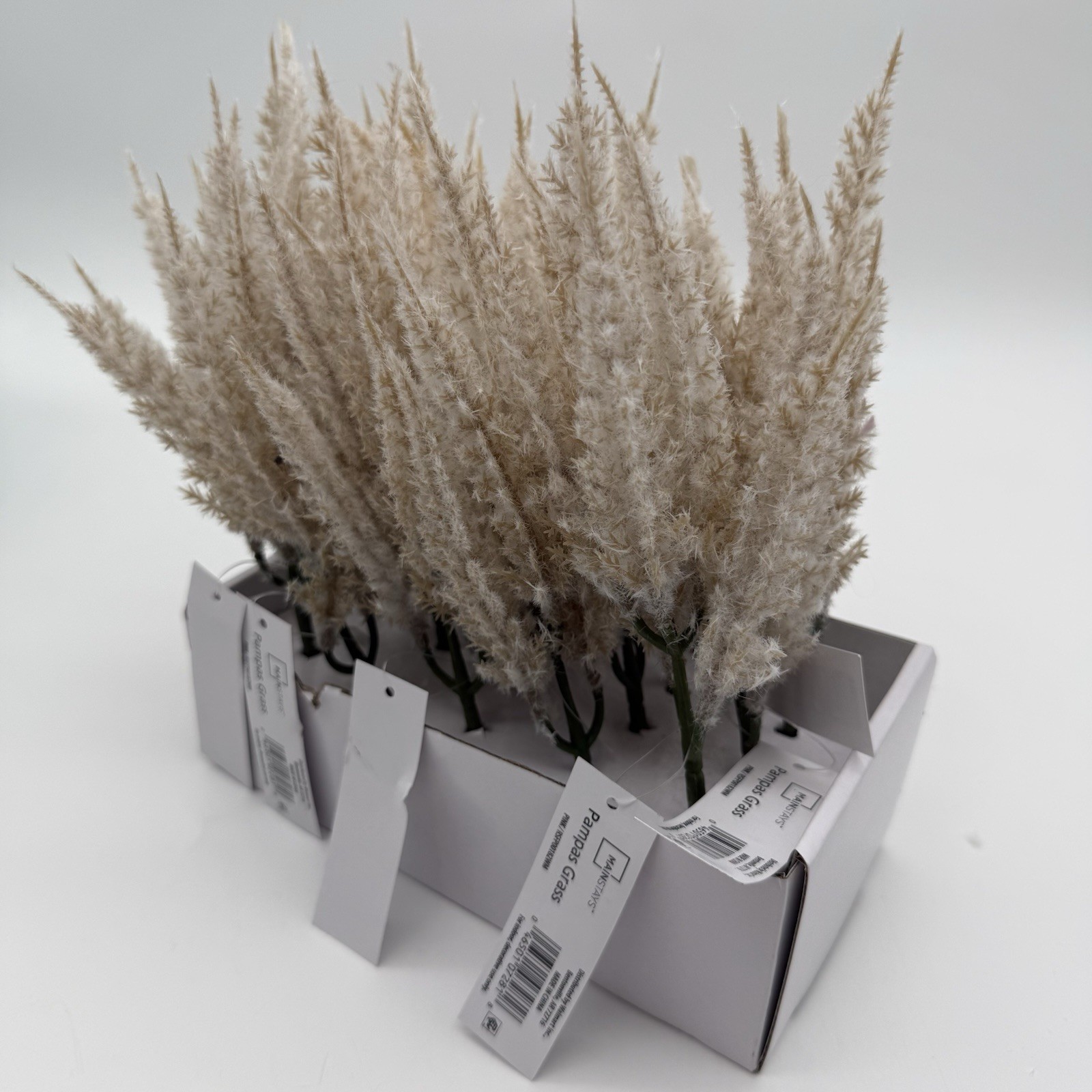 15pcs Dried Faux Pampas Grass 8″ Artificial Pampas Grass Decor Beige Mainstays