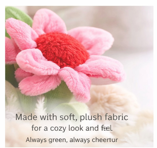 Plush Plant Decor, Soft Faux Houseplant, Cute Stuffed Plant for Home & Office, C