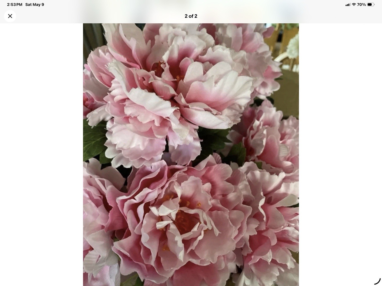 New Indoor/ Outdoor Pink Peony Deluxe Urn Filler by Valerie
