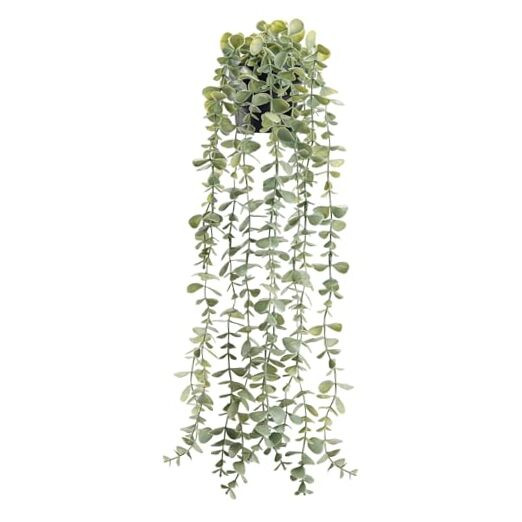 1 Pack Fake Plants Hanging Artificial Decor Faux Potted Eucalyptus Plants for