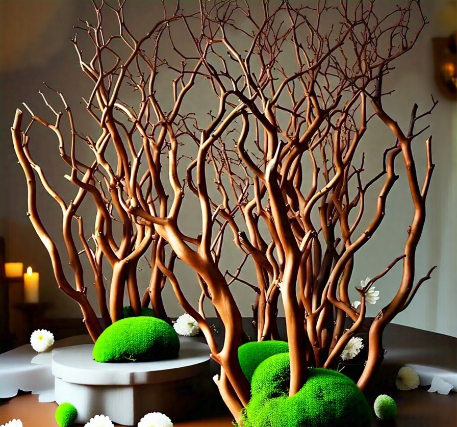 6 20″ Manzanita Branches Elegant & Lengthy DIY Decor Centerpiece