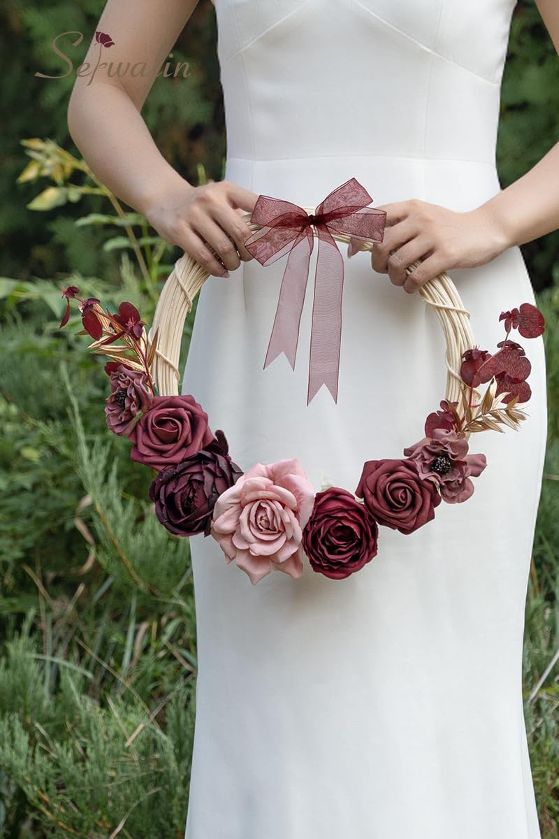 Artificial Flowers Wedding Flowers, Fake Burgundy Flowers Pink Bridal Shower …