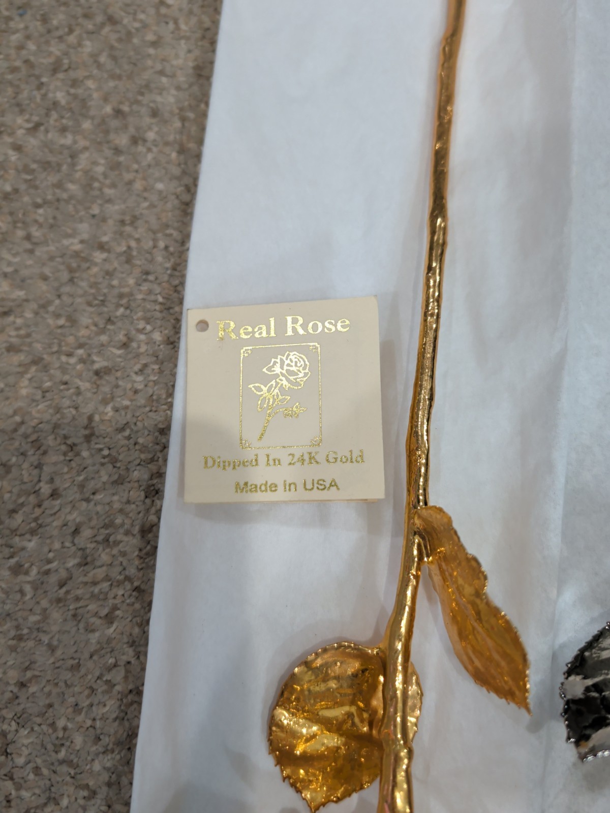 Forever Roses 24k Gold & Platinum Dipped-Elegant Roses Set of 2 Vintage USA