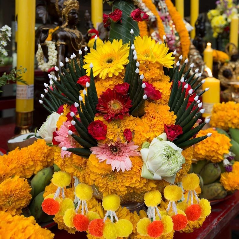 15 Pack Marigold Tuberose Tassels Artificial Flowers for Diwali Indian Wedding