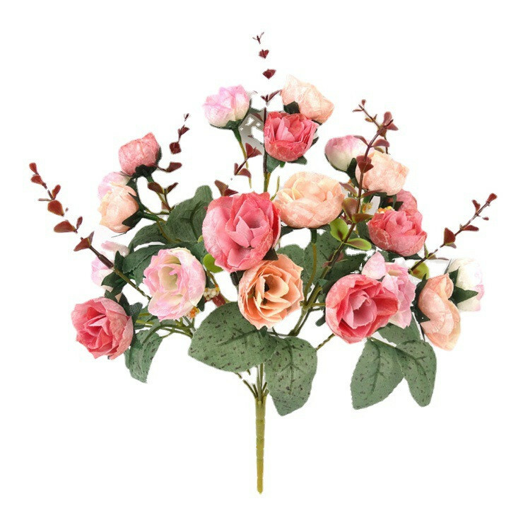 21pc/Bunch Artificial Rose Flowers Bouquet Wedding Party Home Decor Little Rose