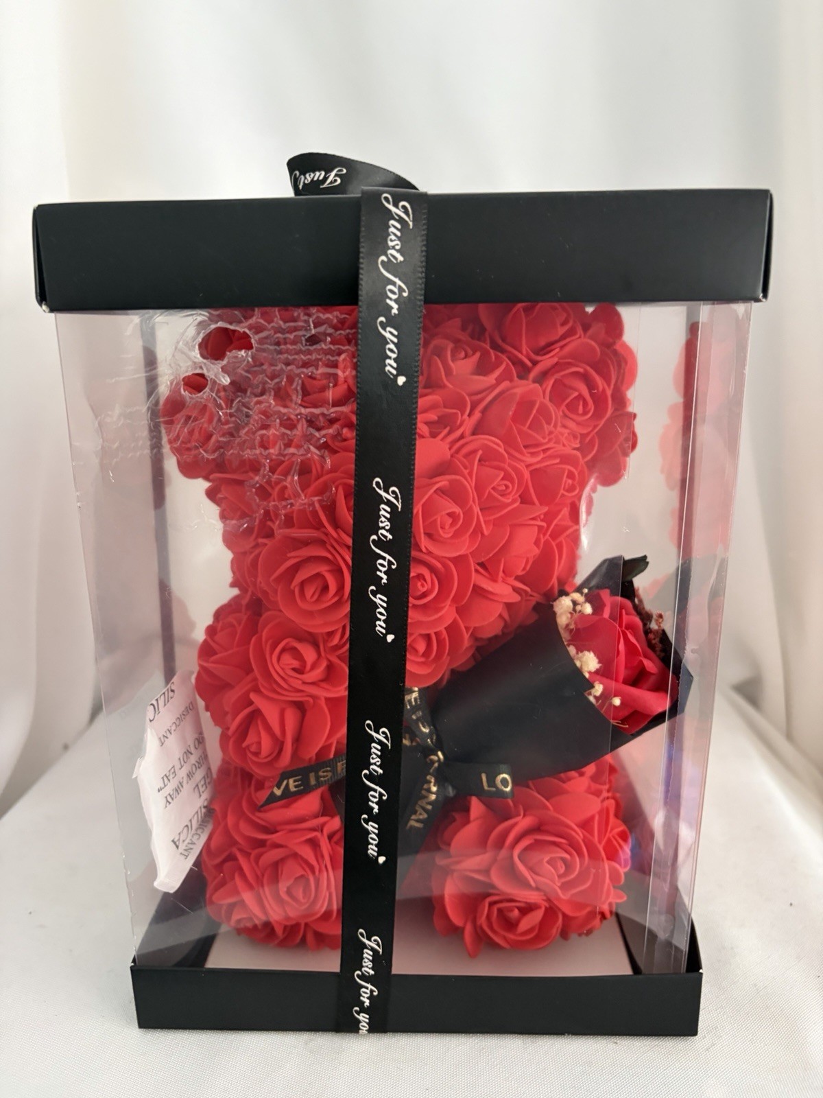 Just For You Rose Teddy Bear -Artificial Rose Flower Special Gift For girlfriend