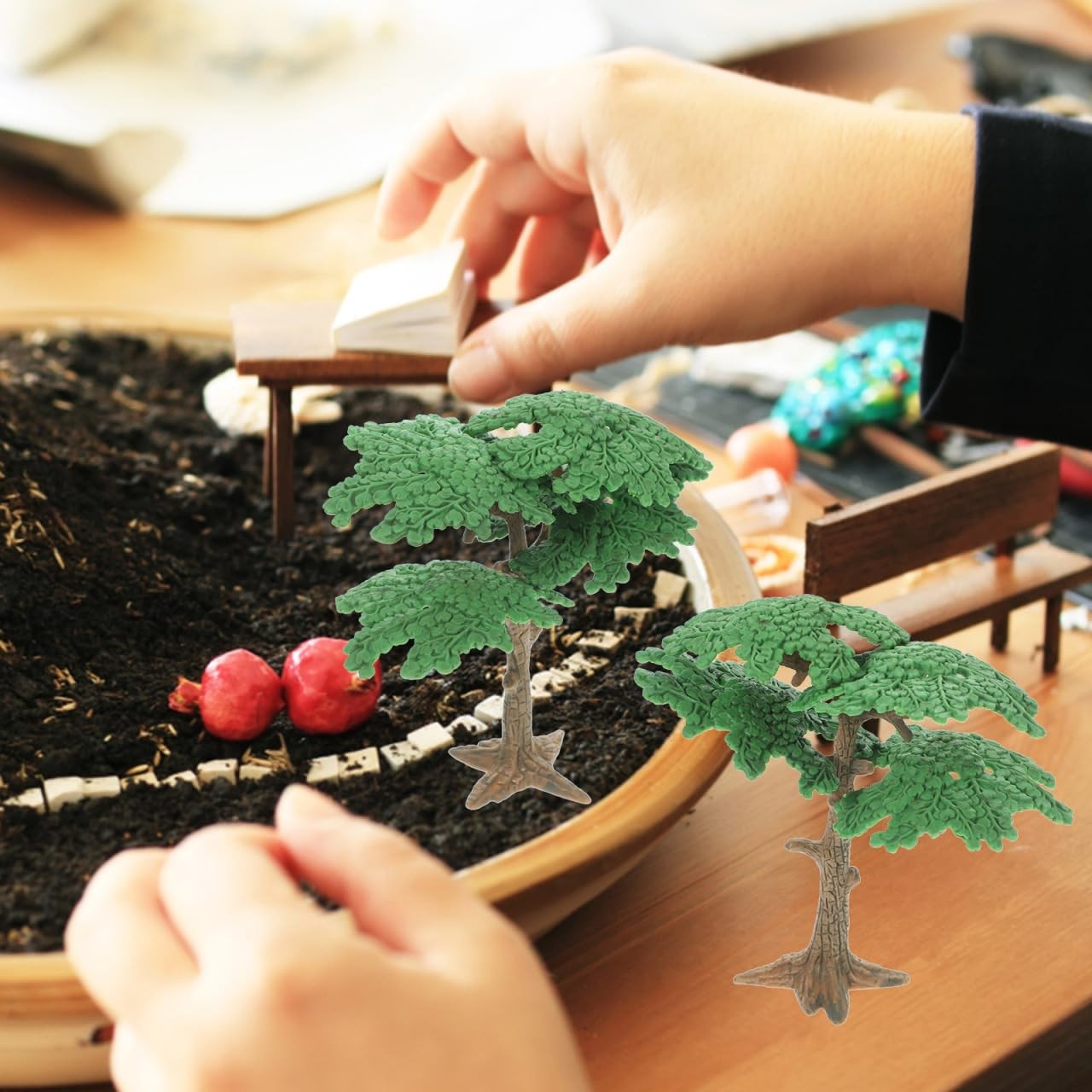 3 PCS Size S Model Cypress Trees Miniature Artificial Fake Plants Sand Table