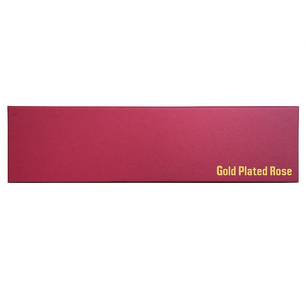 24K Plated Gold Dipped Rose Forever Preserved Red Rose Flower