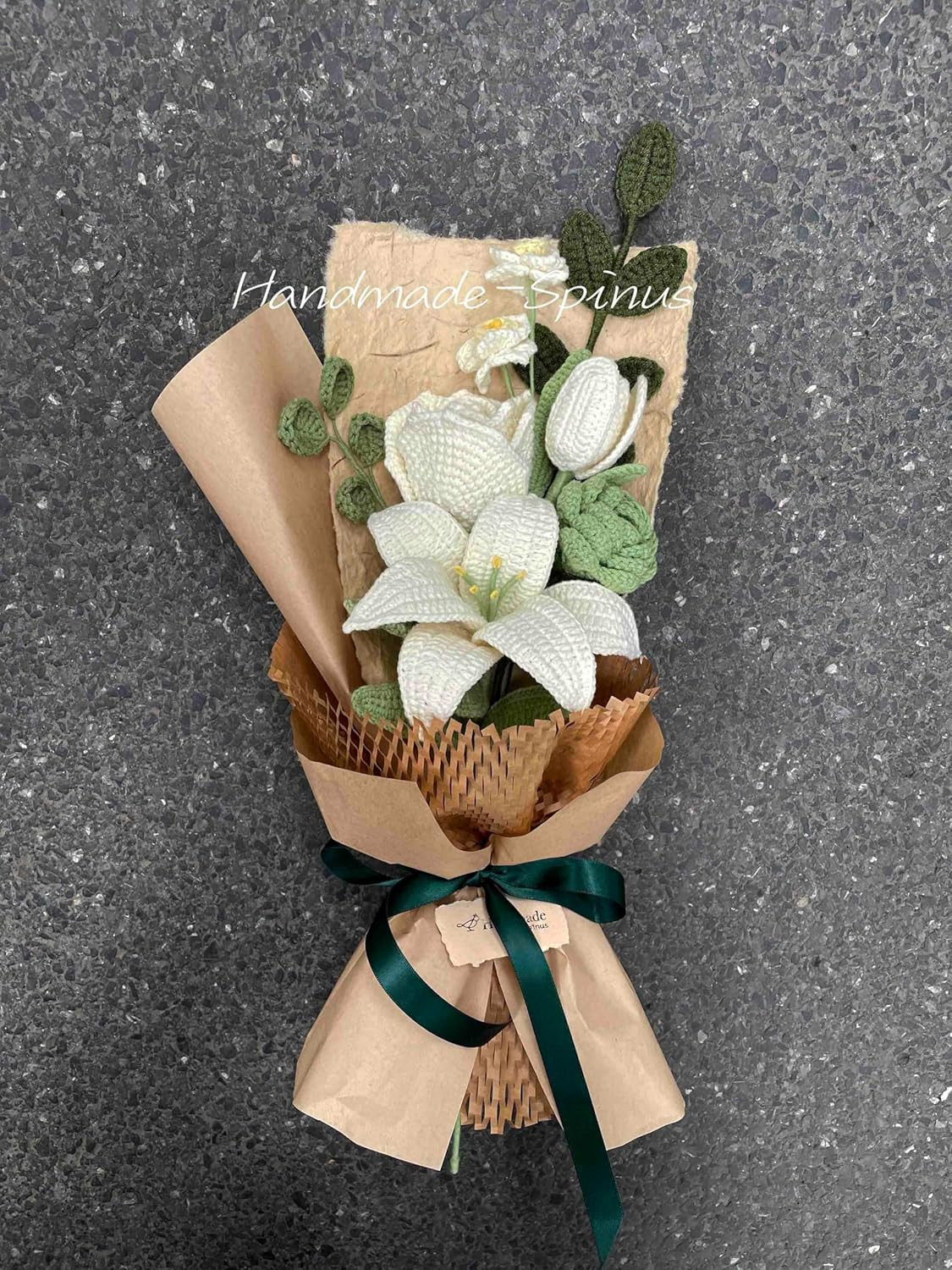 Luxury Handmade Crochet Flower Bouquet – Eternal Lily & Roses Gift