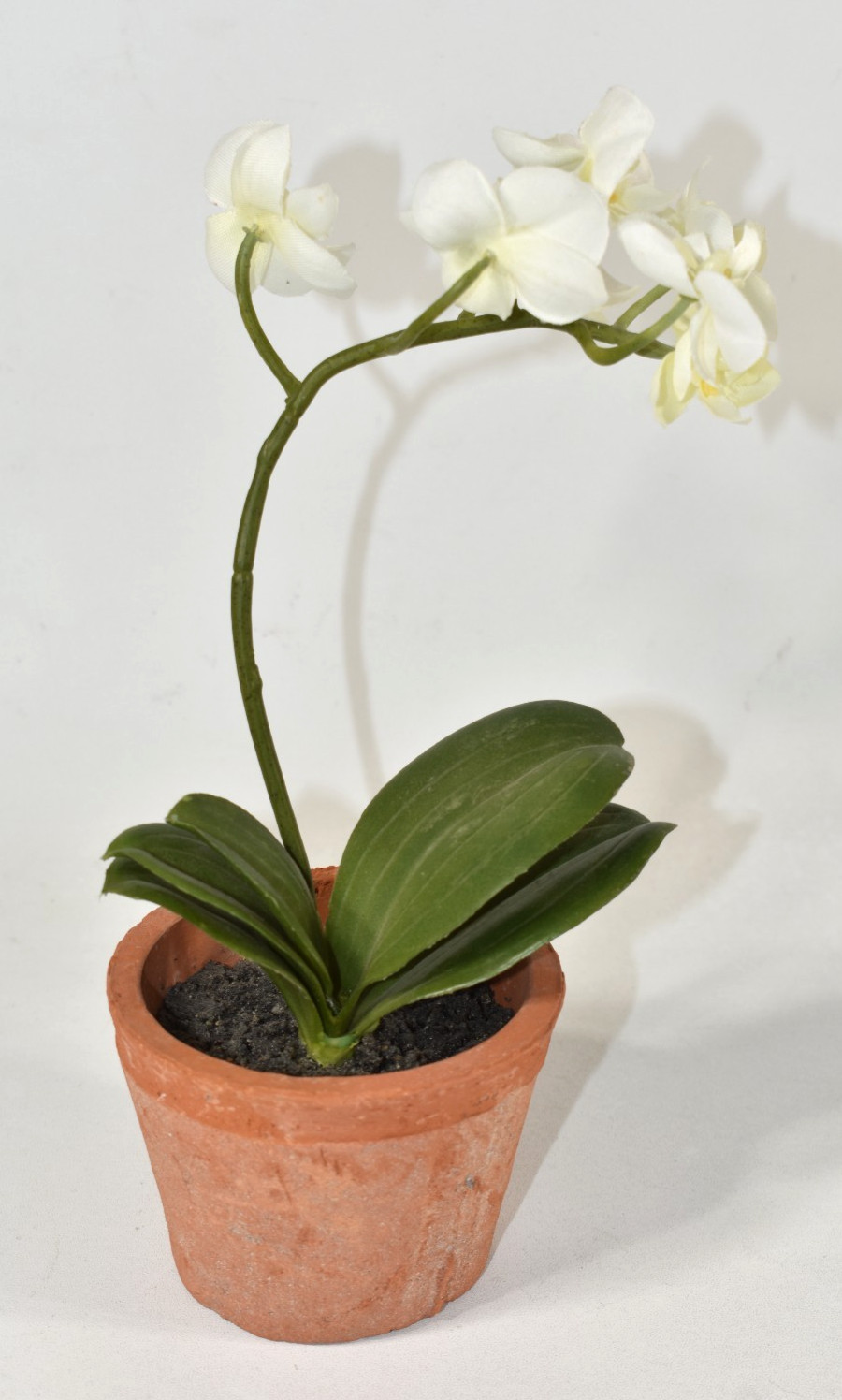 Pottery Barn Faux Flowers Potted Orchid Pot Small 9″ SAMPLE Marking on Bottom