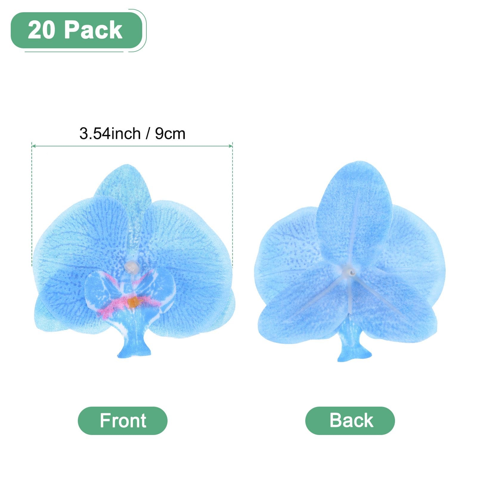 20-Pack Artificial Orchid Flower Heads, Silk Faux Butterfly Flowers Head for …