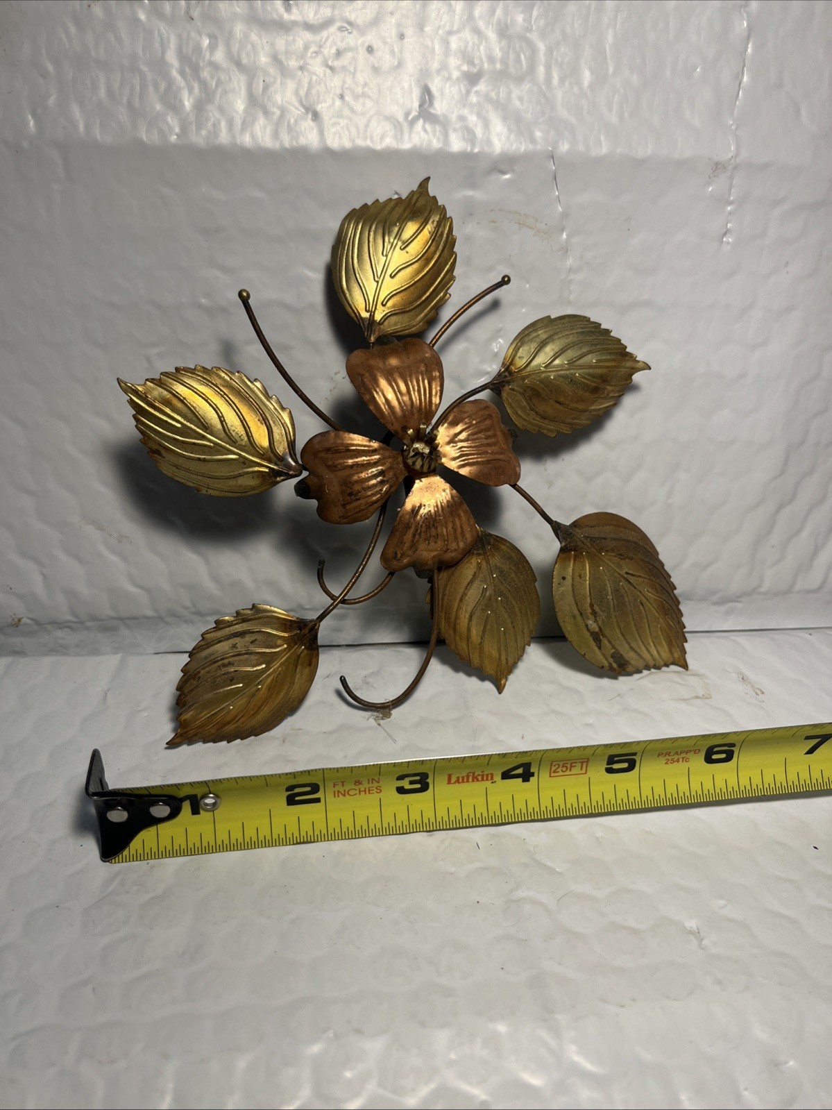 Cute Metal Floral Flower Leaf Wall Accent Decoration