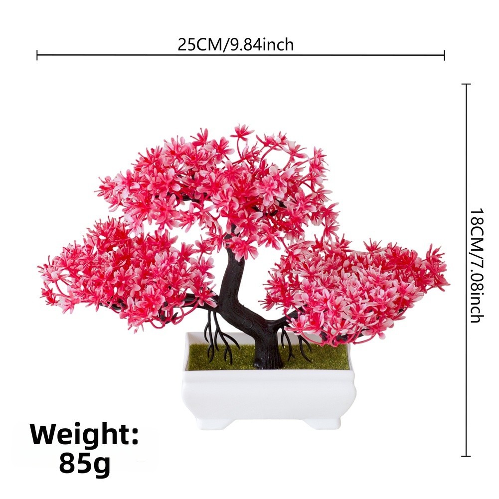 Artificial Plum Blossom Pine Bonsai for Wedding and Home Decorative Use
