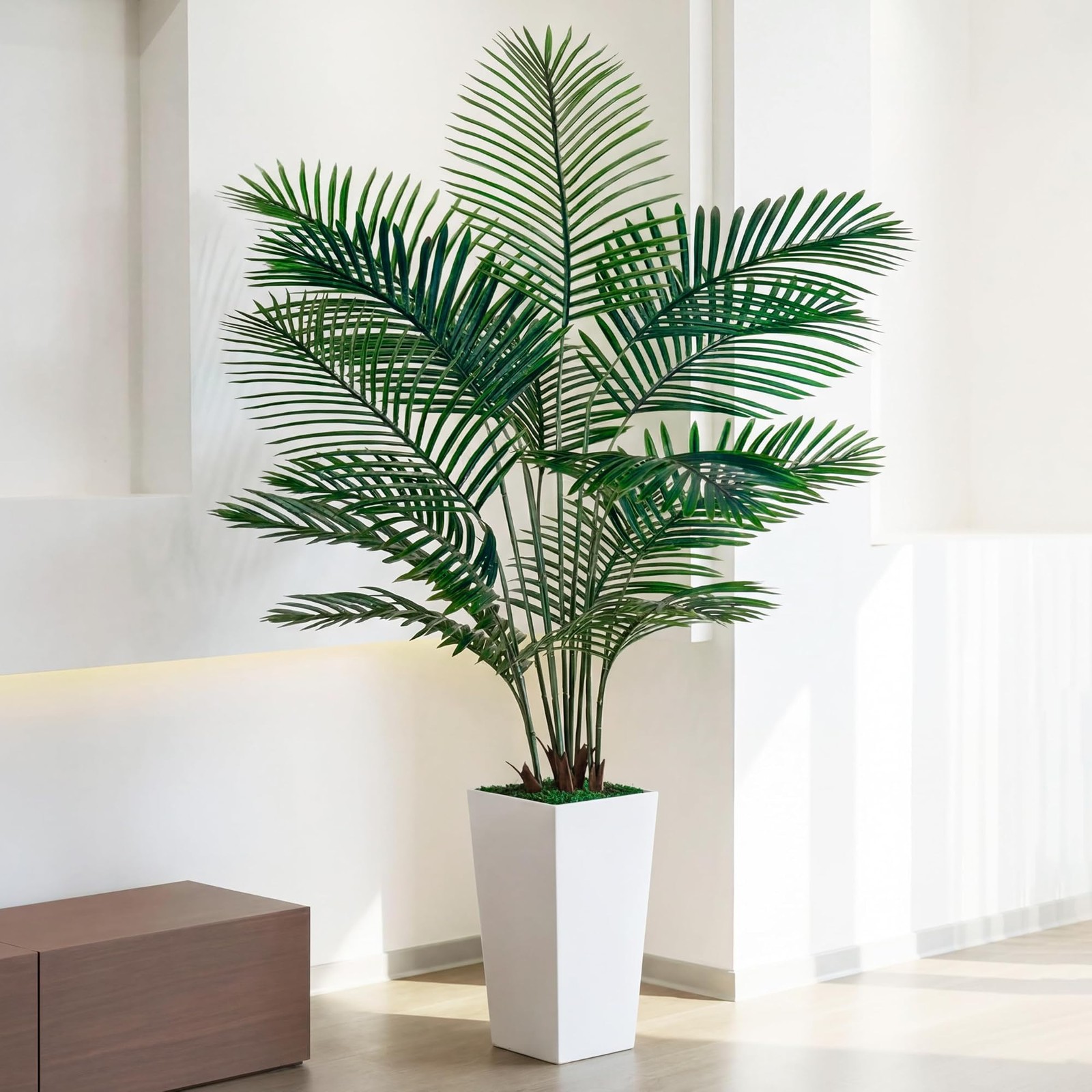 Artificial Palm Tree 6FT Tall, Faux Palm Tree Indoor Outdoor, 72in Fake Tropi…