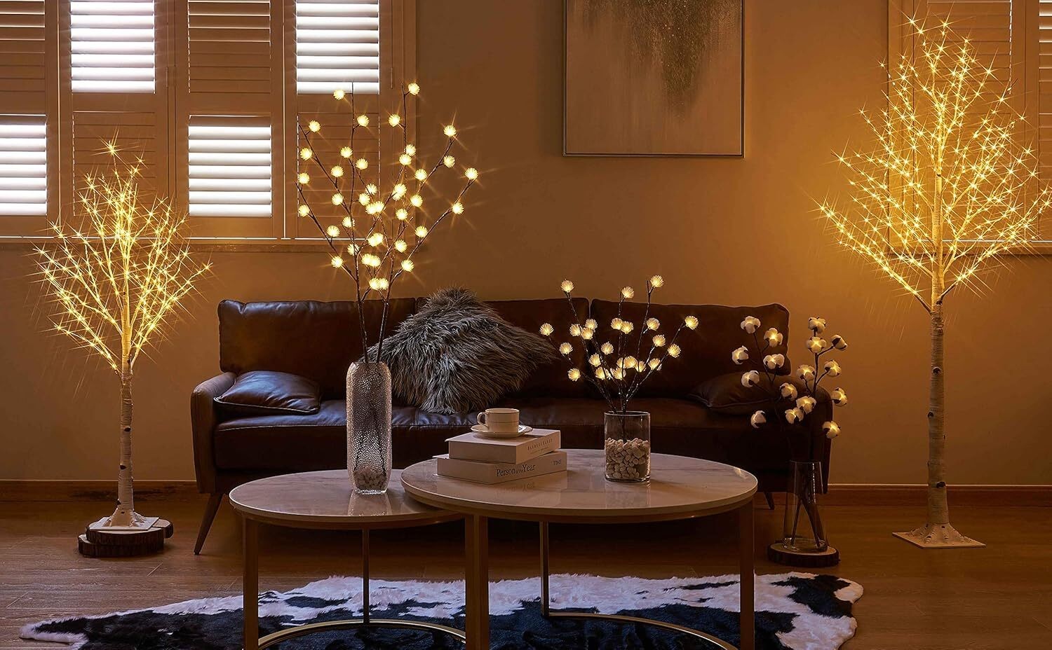 Lighted Birch Twig Tree with Fairy Lights 4FT 200 LED Lights for Indoor Outdoor