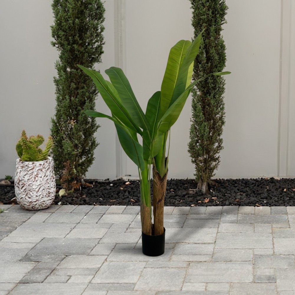 XBrand 47.2″ Artificial Banana Tree – Realistic Faux Tropical Plant CA-LT-210-1