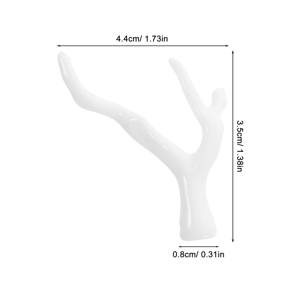 10Pcs Reusable Acrylic Coral Branches Lightweight DIY Hairpin Decor White