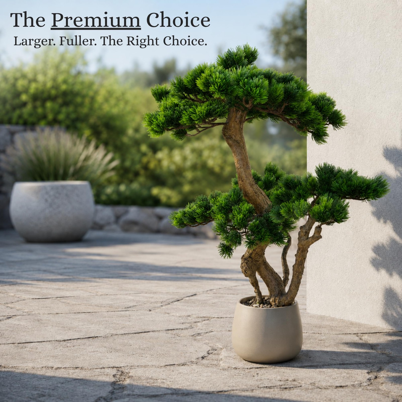 Artificial Bonsai Tree 26″ Tall with Realistic Wood and Ceramic Pot, Fake Pla…