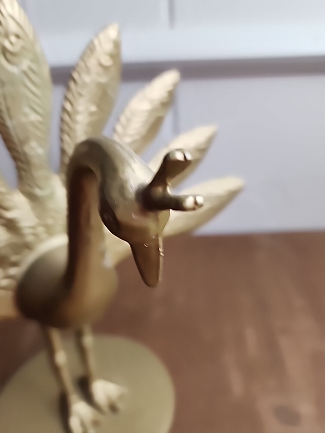 IKEA Markniva Decorative Brass Like Peacocks Figurine Gold