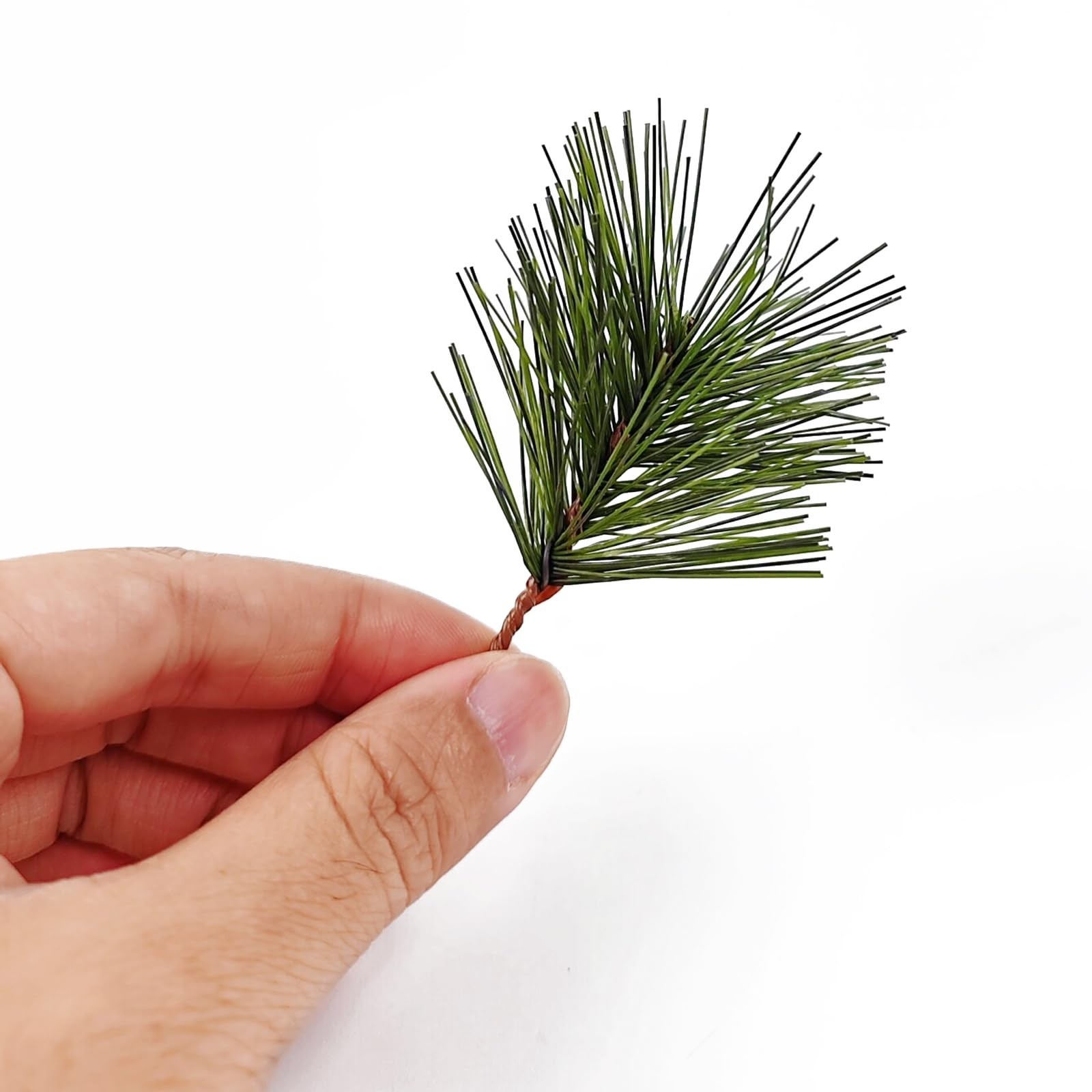 25PCS Artificial Green Pine Needles Branches- Small Pine Twigs Stems Picks- F…