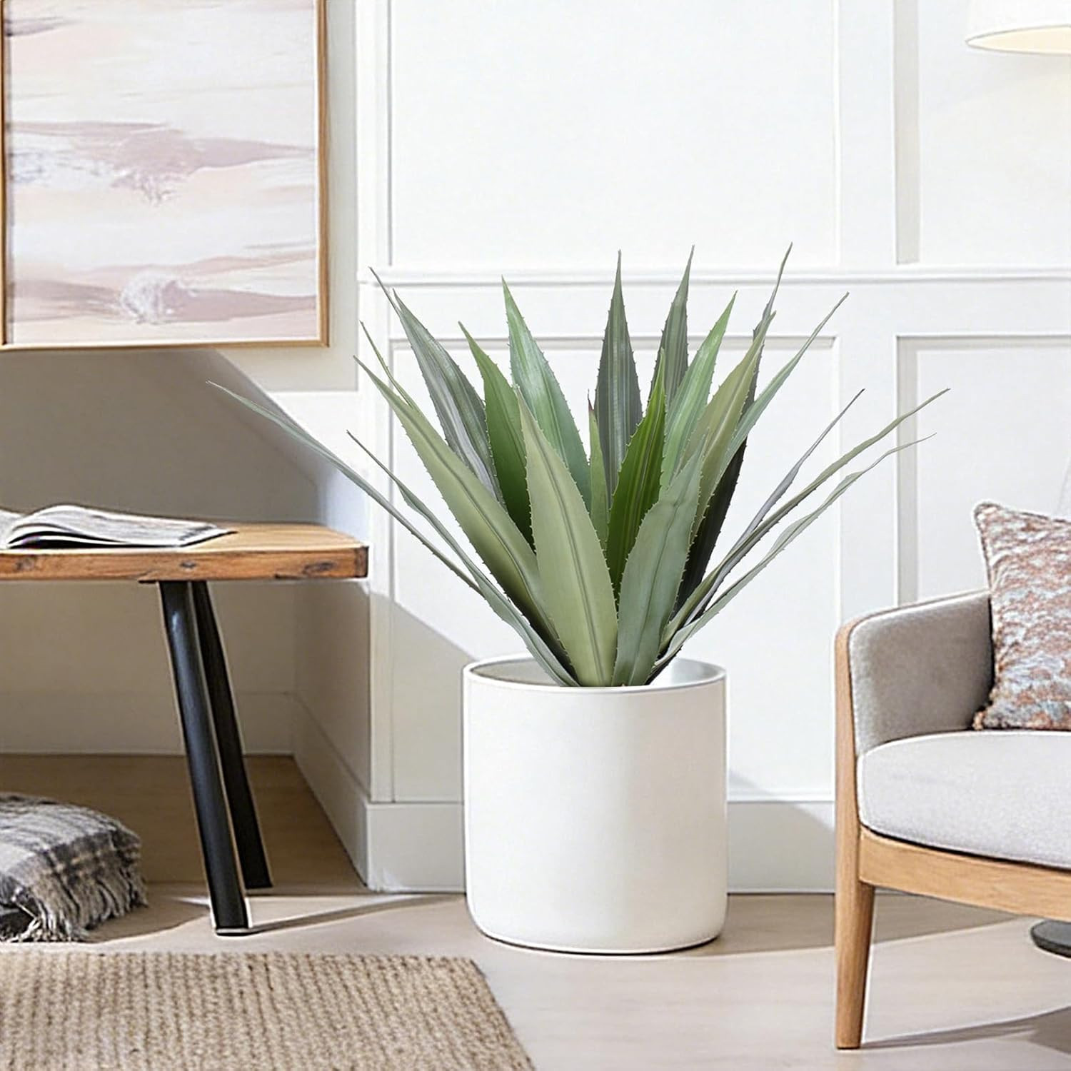 2FT Realistic Artificial Agave Plants – UV Resistant Faux Yucca 2Pack