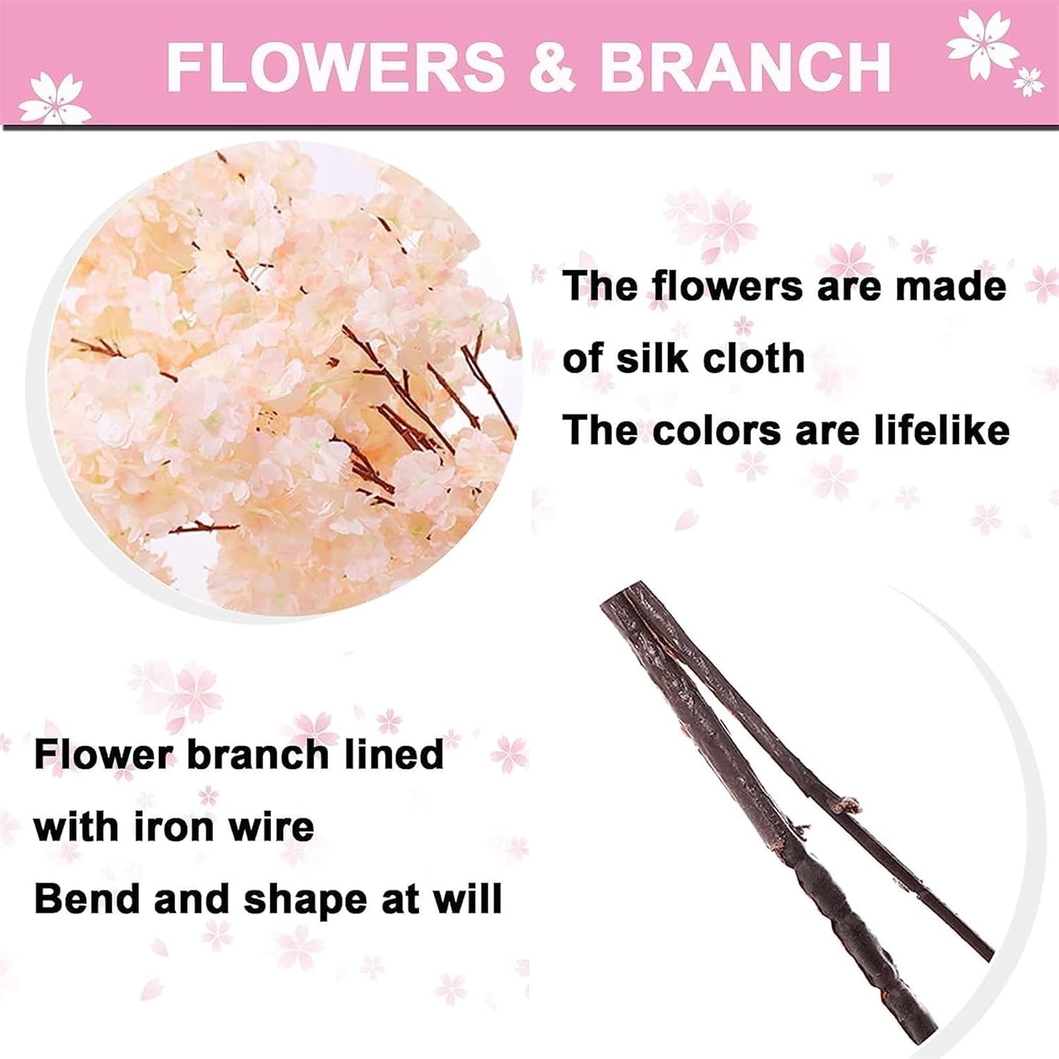 Champagne Cherry Blossom Tree Decor – 30 Branches for Indoor Weddings