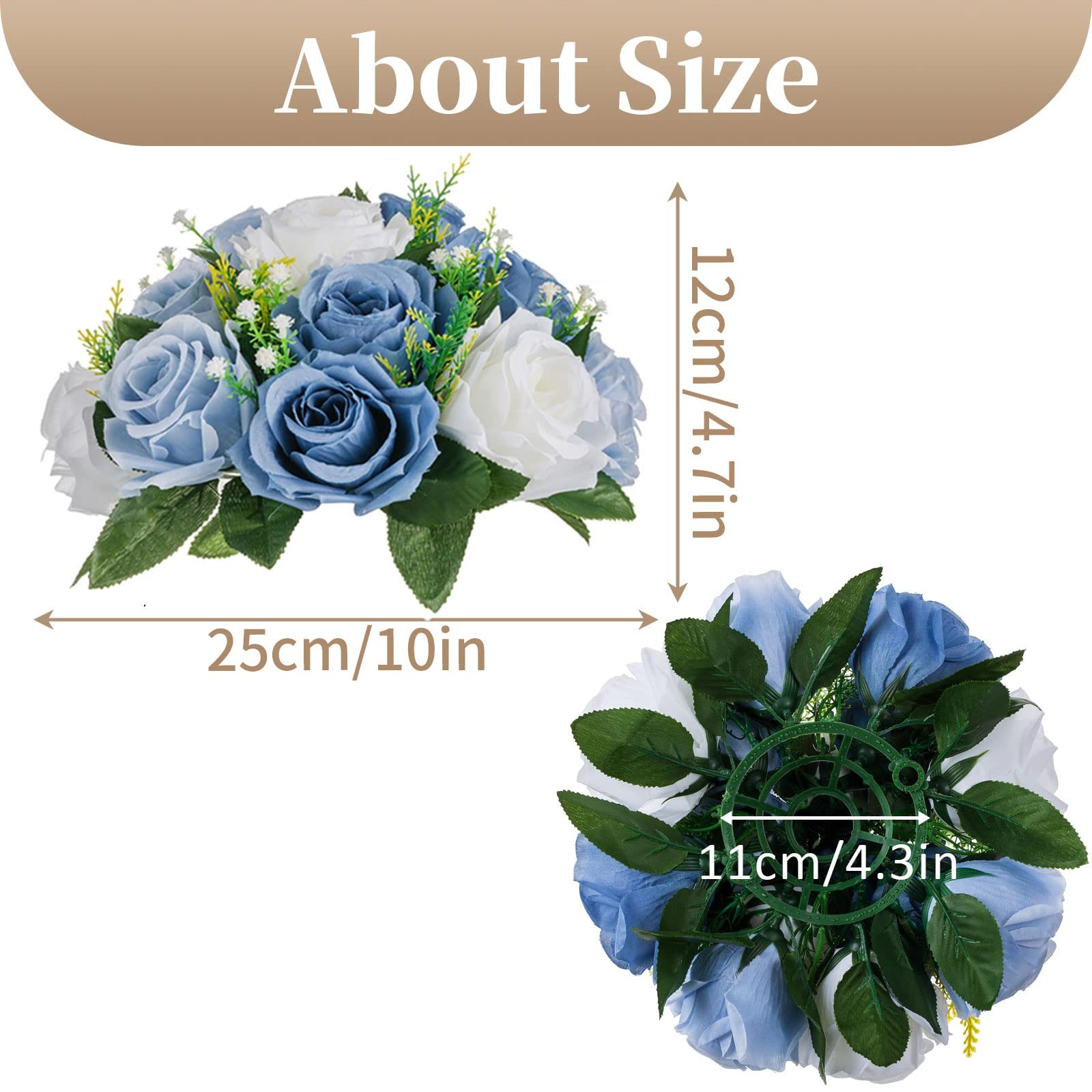 Blue Flowers Artificial for Decoration Silk Kissing Balls for Wedding – Artif…
