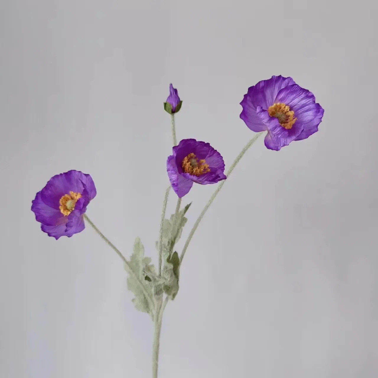 Artificial Flowers Fake Poppy Silk Flowers Long Stem Housewarming Garden Table W