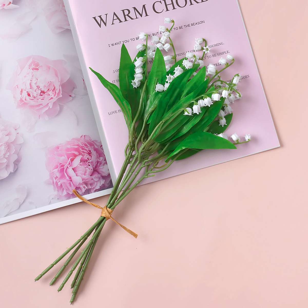 24PCS Artificial White Lily Of The Valley Flowers Bouquet Party Home DIY Decor