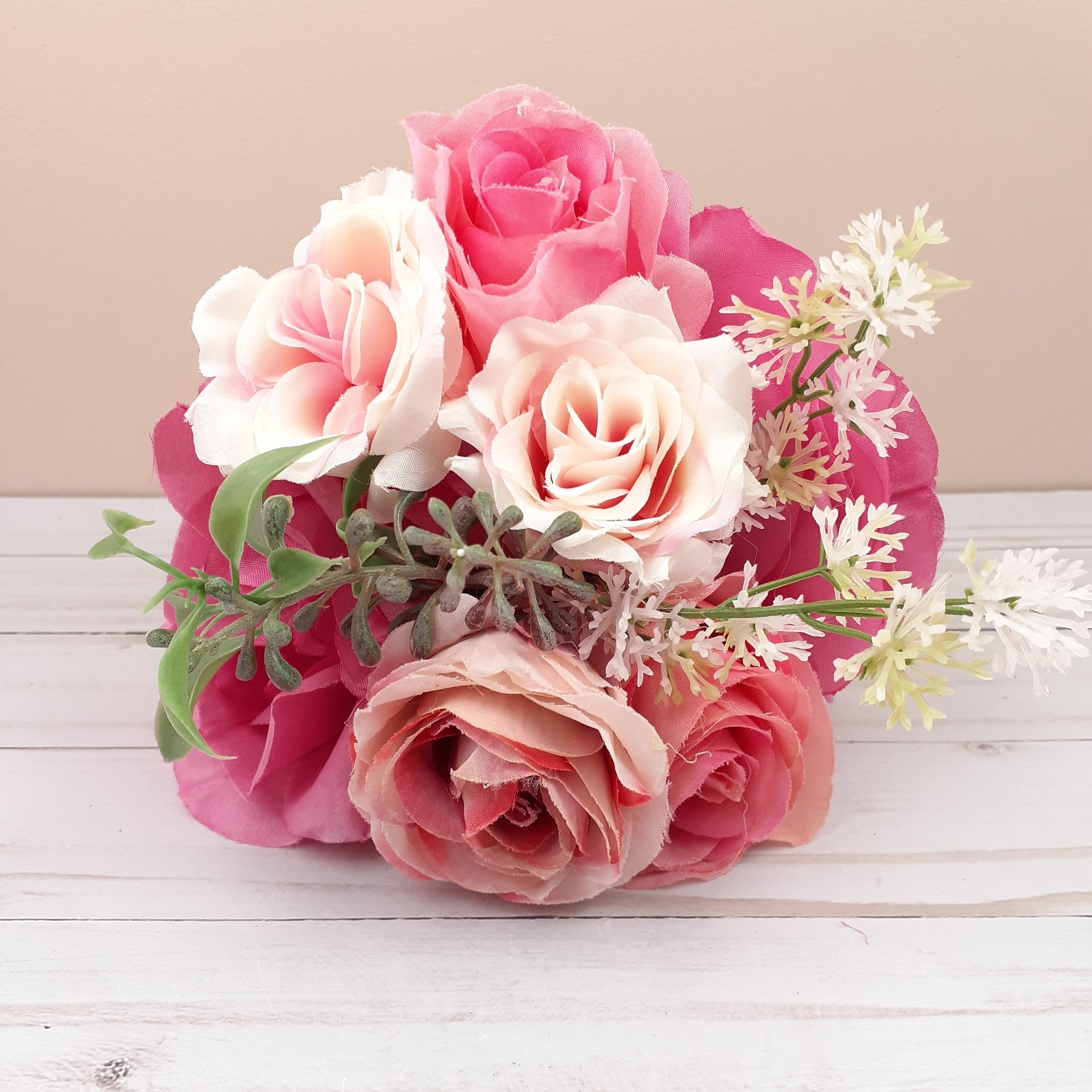 Flower Bouquet Spring Floral Decor Wedding Romantic Pink F4