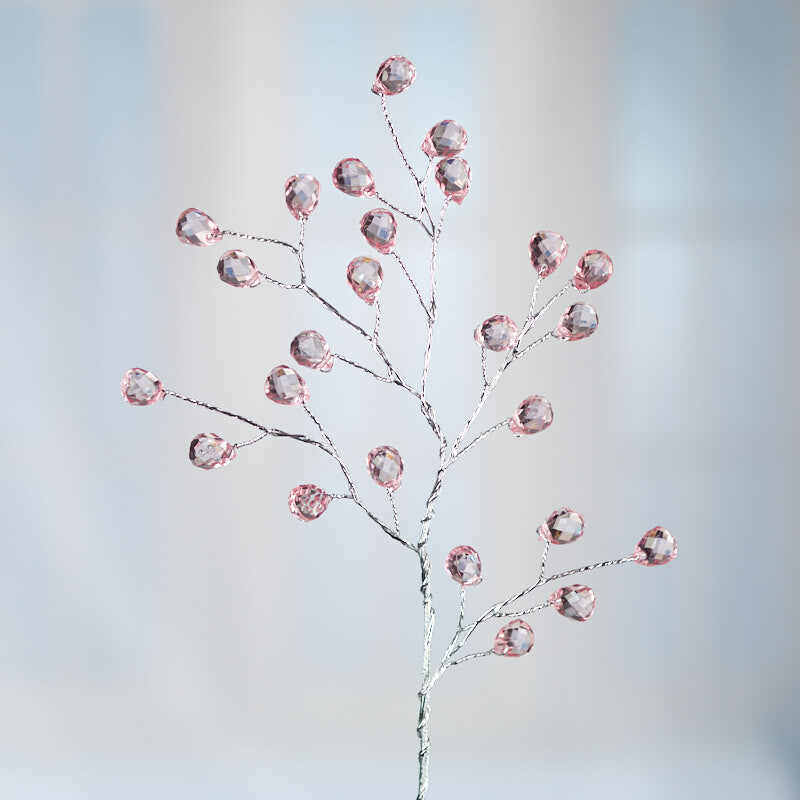 Set of 6 Pink Acrylic Gem 8″ Accent Sprays for Corsages and Accenting