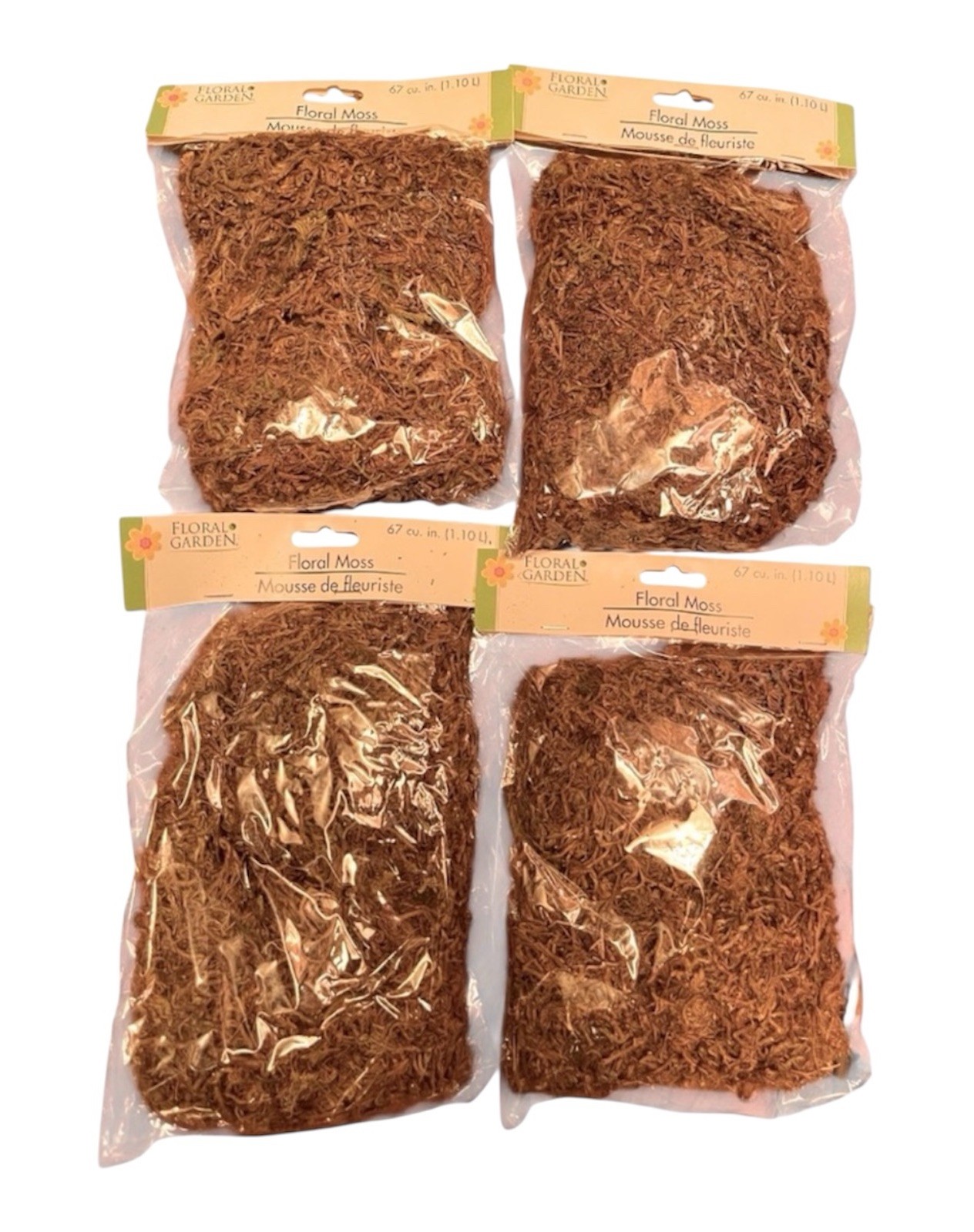 Lot Of 4 Floral Garden Natural Floral Moss 67 Cu. In. For Home Decor/Crafts