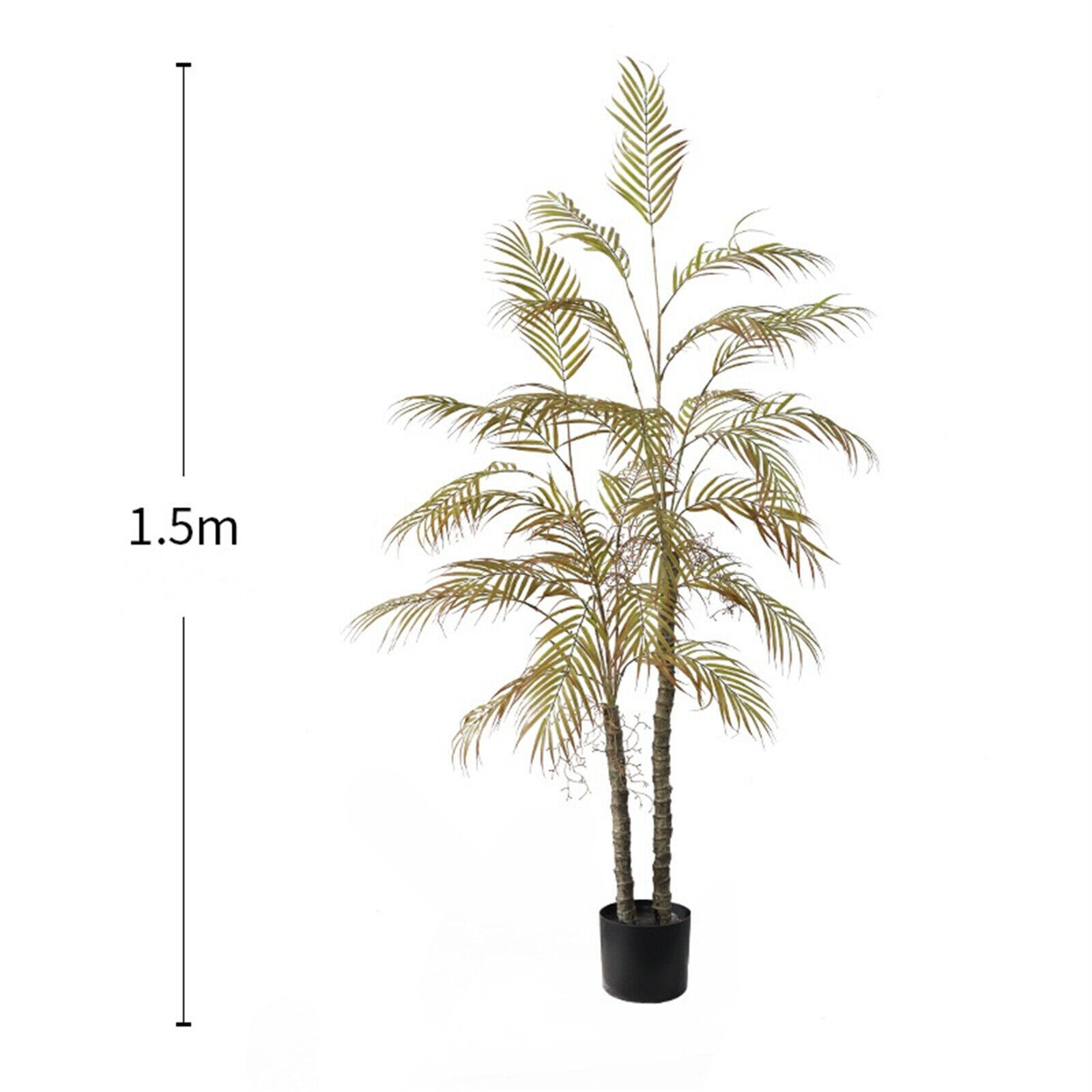 4ft/5ft Artificial Golden Cane Palm Tree Faux Plant Indoor Outdoor Home Decor
