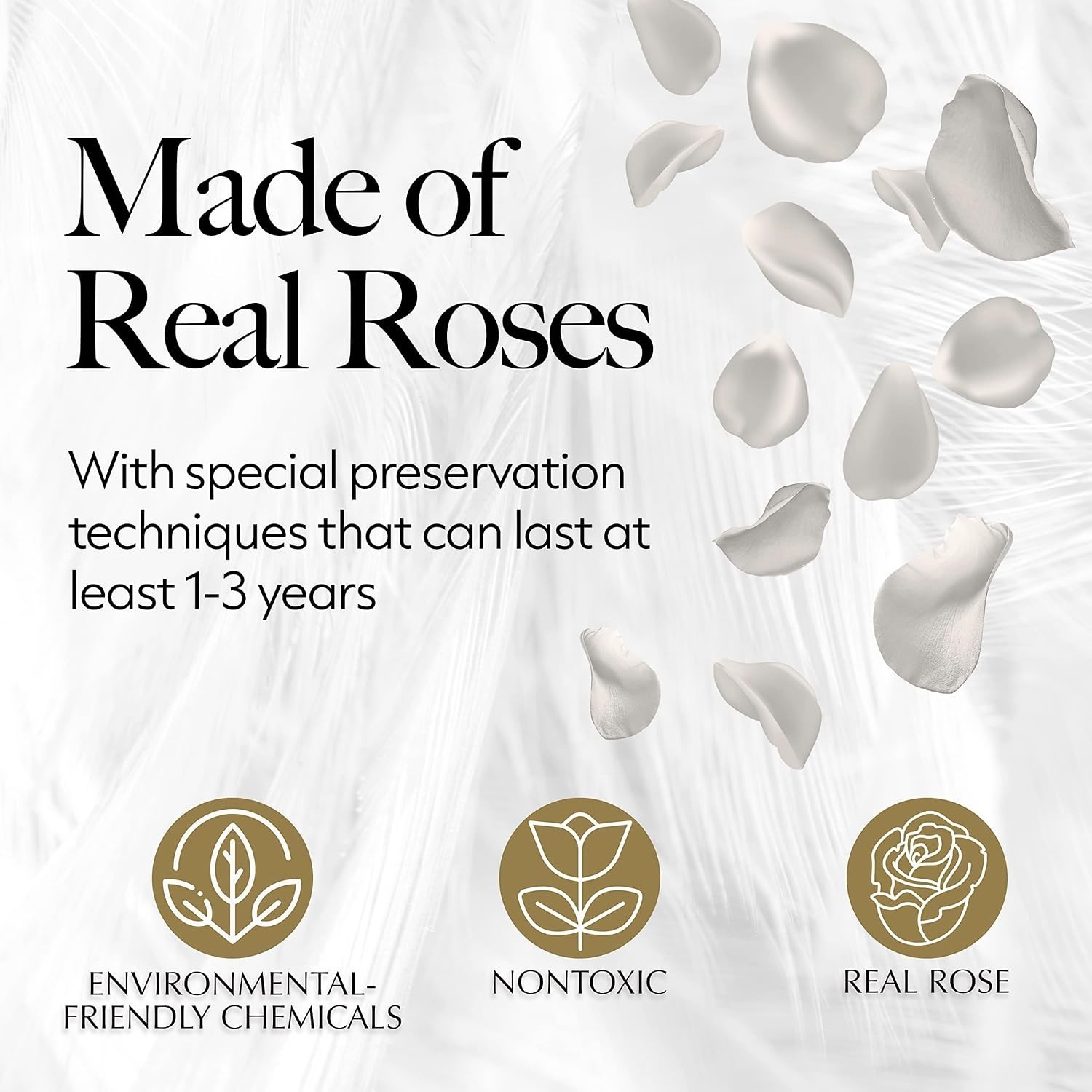 White Eternal Roses – Perfect Gift for Mother’s Day