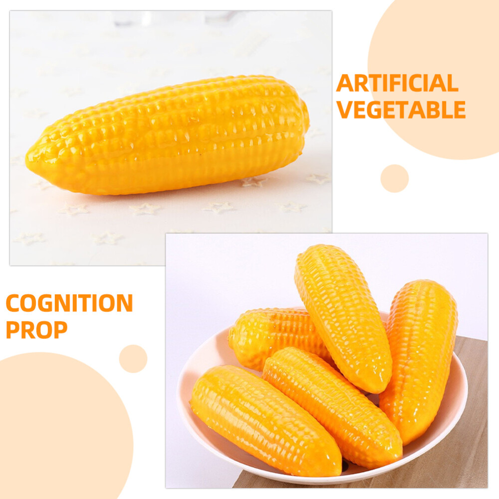 4 Pcs Simulated Vegetable Model Corn Christmas Ornaments Fake The Cob Prop