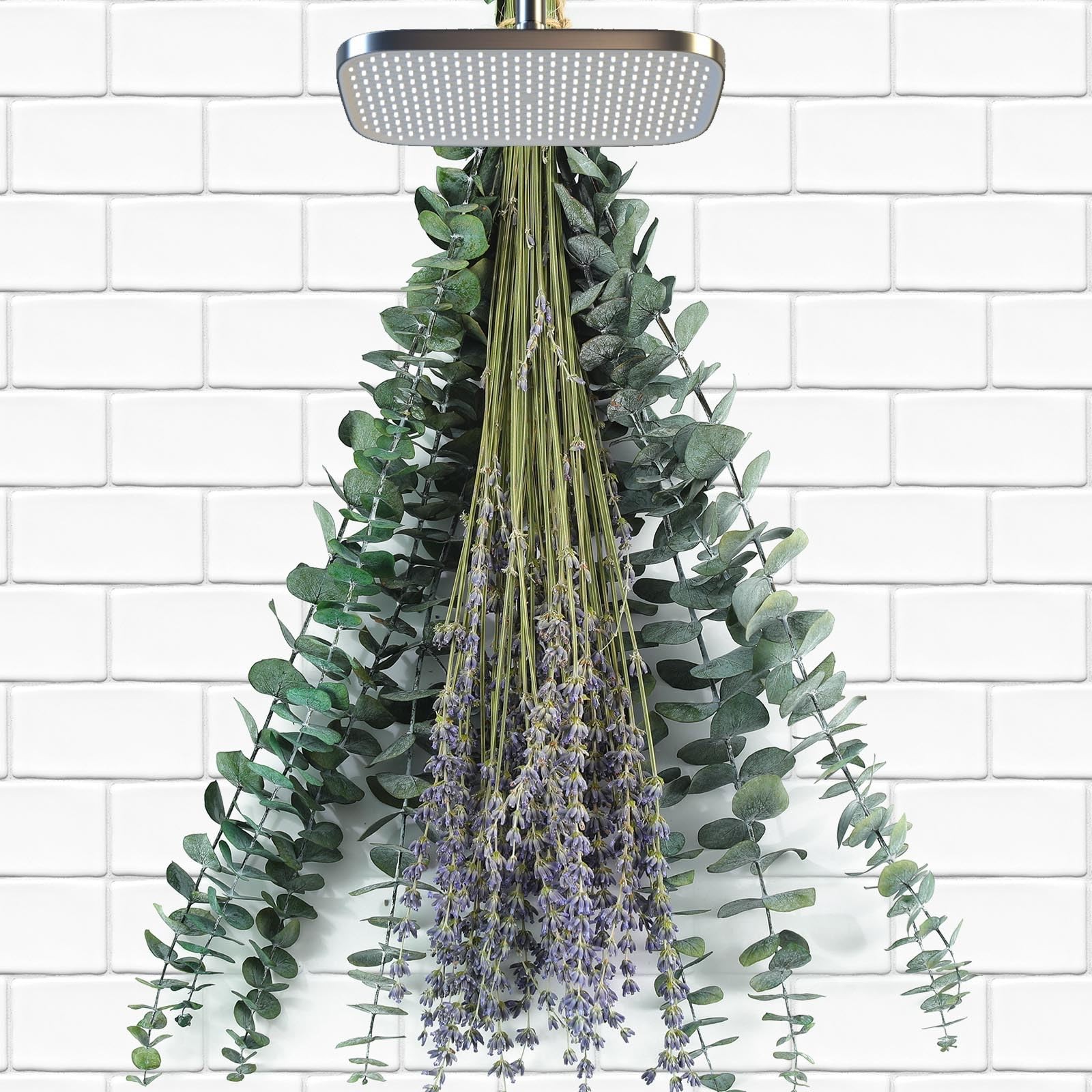 70 PCS Dried Eucalyptus Stems with Lavender Flowers Bundle for Shower, 17” N…