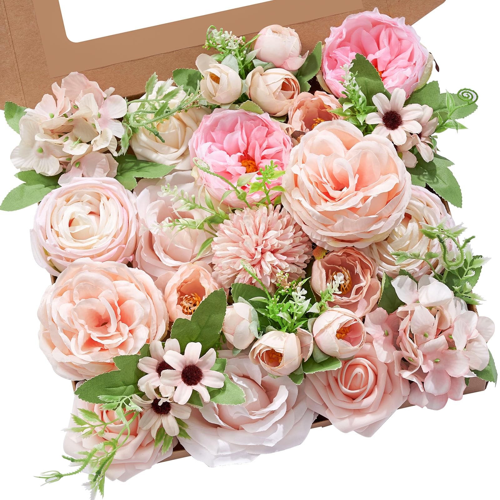 Artificial Flowers Pink Flowers Fake Silk Flowers Wedding Cake Flowers for We…