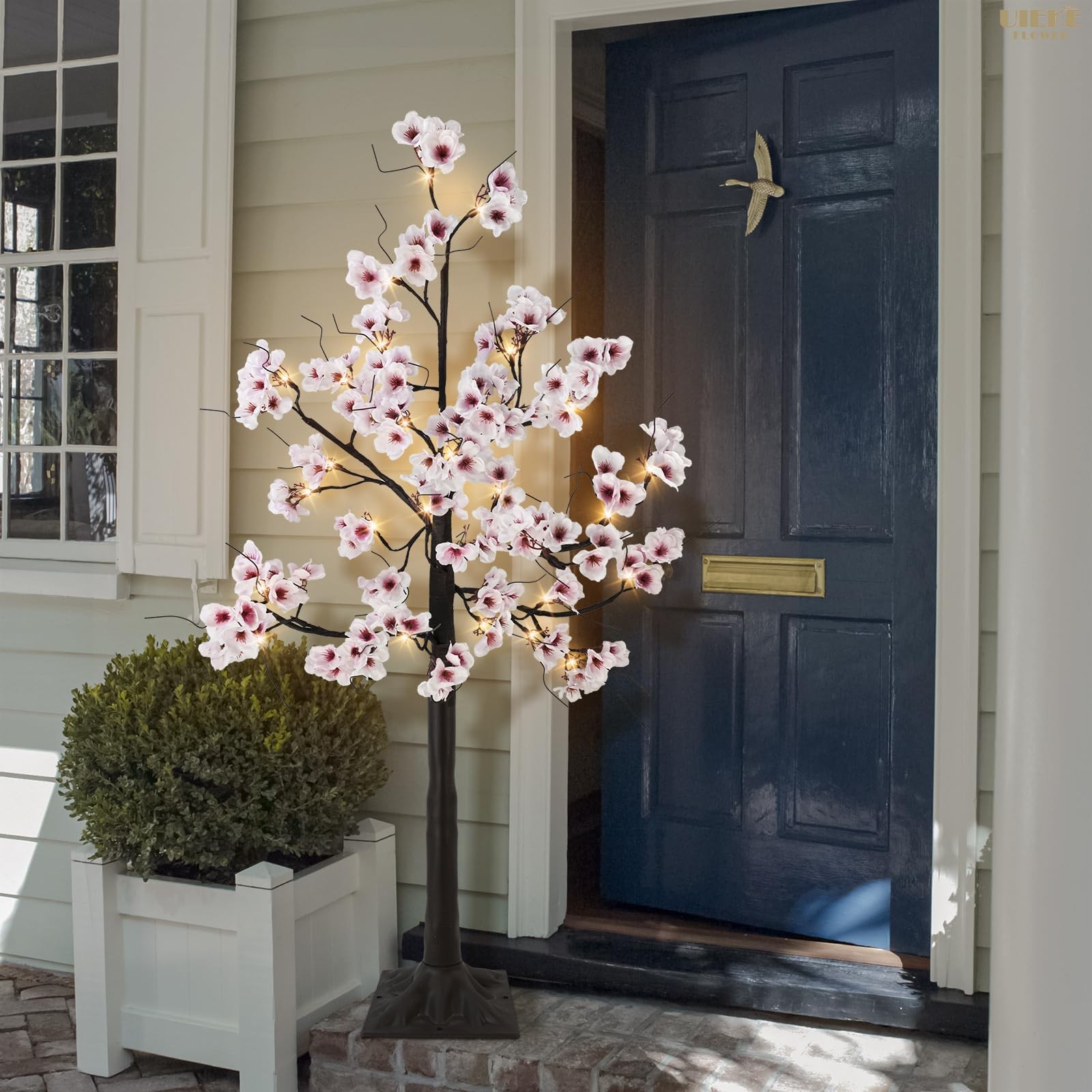 4FT Cherry Blossom Tree, 48 Fairy Lights Artificial Lighted Tree for Home Ins…