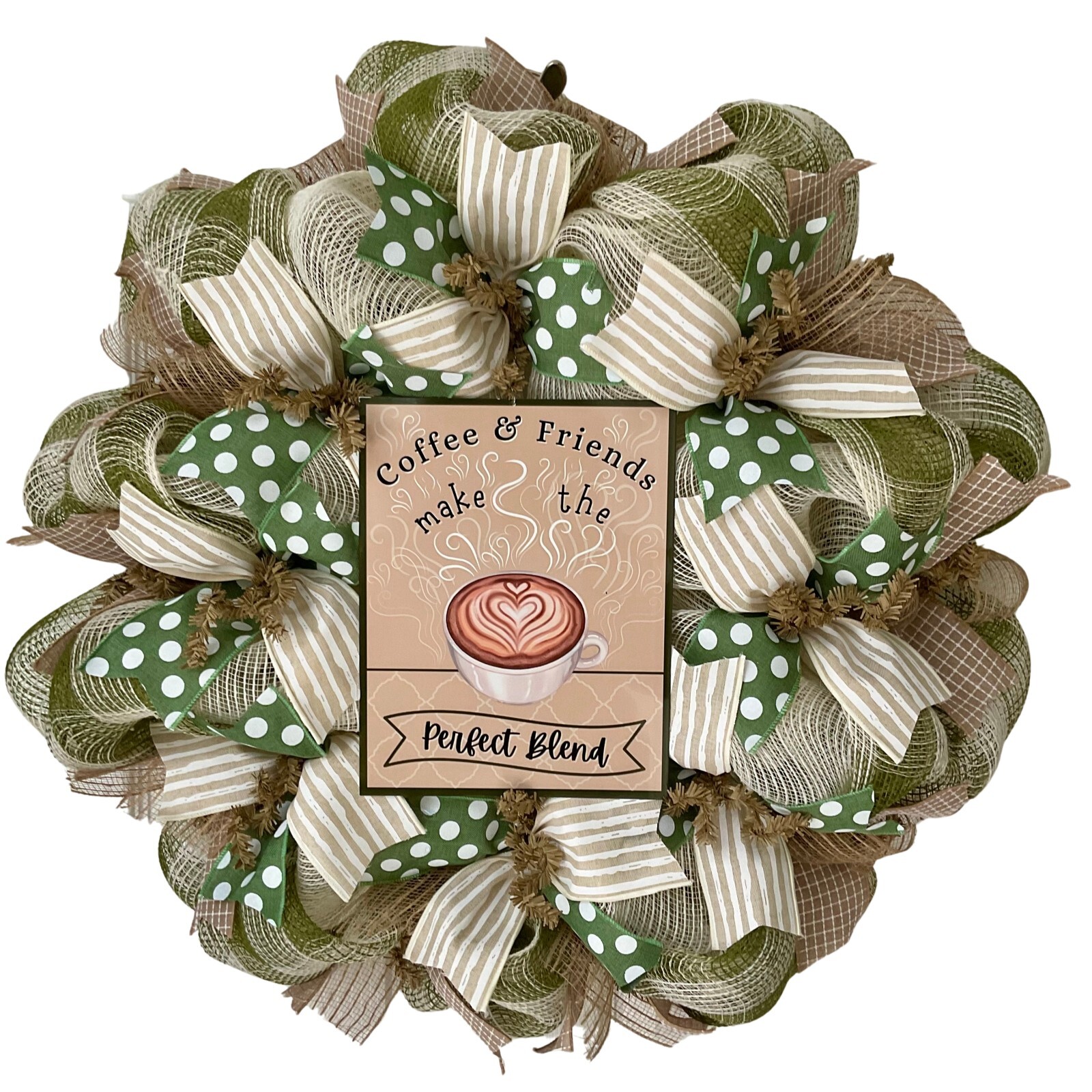 Cozy Coffee Country Kitchen Wreath Coffee & Friends Make the Perfect Blend