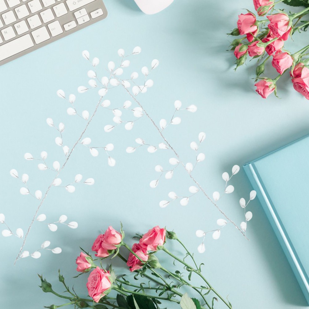 10 Bunches Artificial Acrylic Flower Picks For Diy Crafts Wedding Decoration