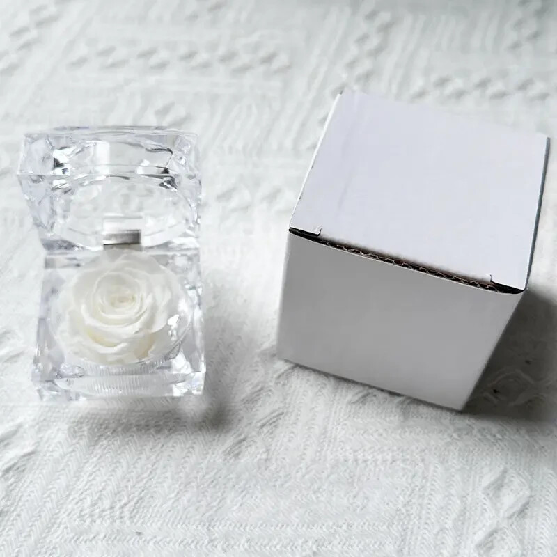 Flowers gift box fresh rose fresh eternal flowers ring box valentines day