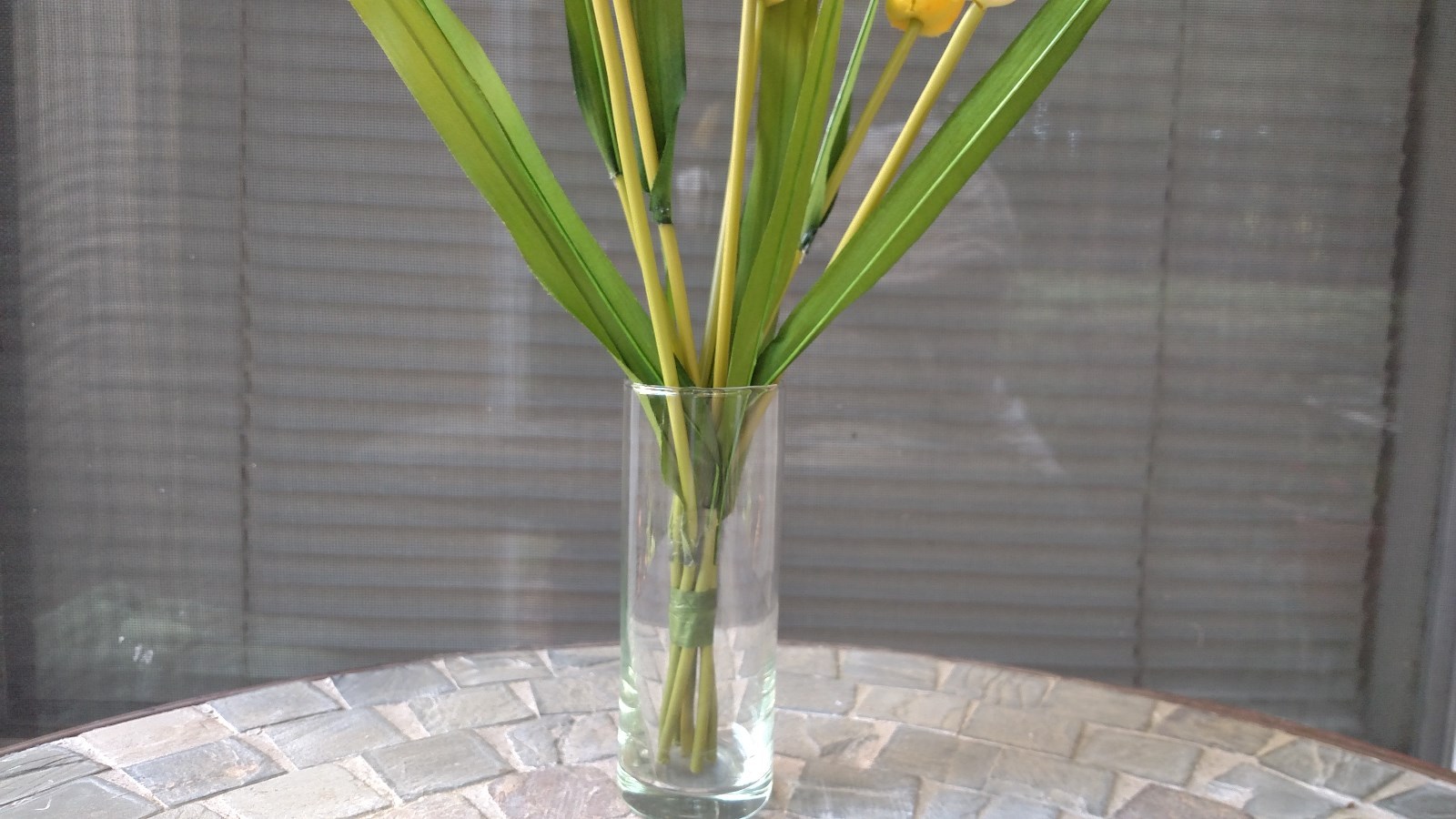 YELLOW TULIPS ARTIFICIAL SPRAY 7 FLOWERED STEM