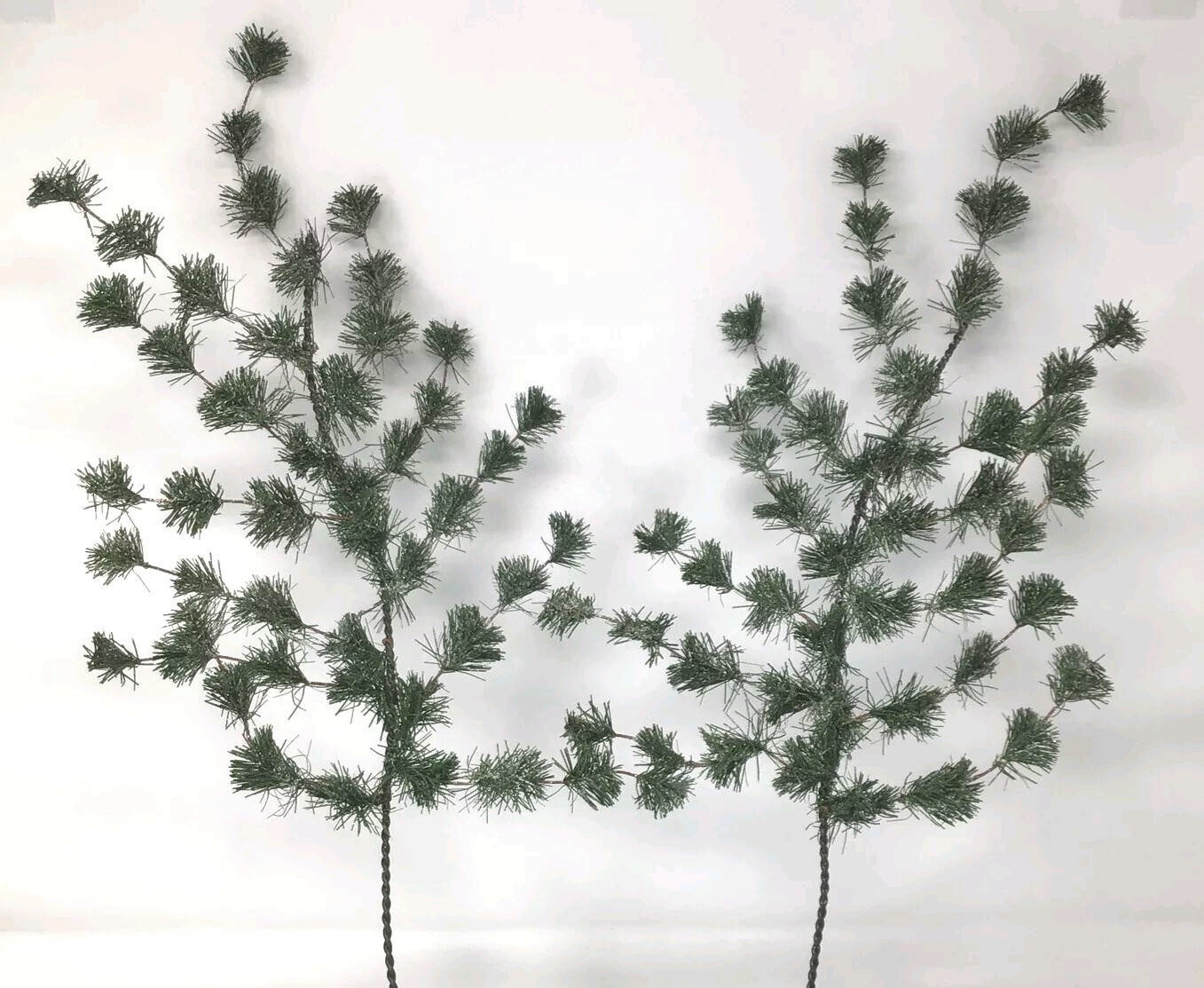 Pine Floral Pick Flocked 25” Arrangement Basket Vase Filler 2 Picks Artificial