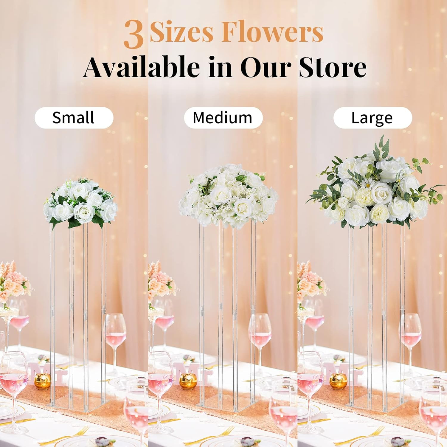 10 Pcs White Flower Ball Centerpieces for Weddings & Parties – 17.7 Inch