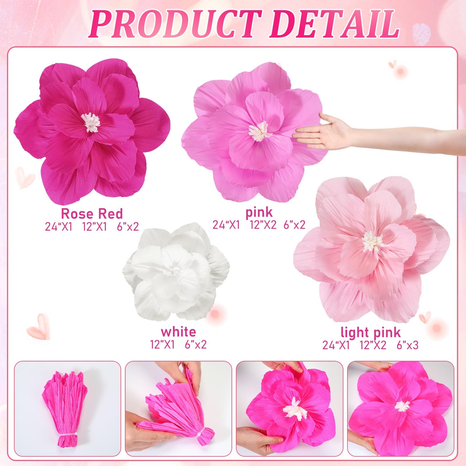 Giant Paper Flowers Artificial Large Paper Flower Decoration for Handcrafted …